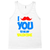moustache you to be my valentine Tank Top