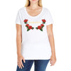 badassy with roses Ladies Curvy T-Shirt