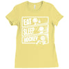 v3 eat sleep hockey Ladies Fitted T-Shirt