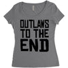 outlaws to the end 3 Women's Triblend Scoop T-shirt