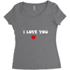 i love you (2) Women's Triblend Scoop T-shirt