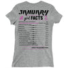 January Girl Facts Capricorn Ladies Fitted T-Shirt
