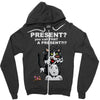 anxious cat Zipper Hoodie