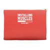 installing muscles funny Accessory Pouches