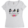 Bae Best Auntie Ever Friends Tv Show Parody Women's Triblend Scoop T-shirt