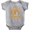 what happens in camper stays in camper vintage style camp funny Baby Bodysuit