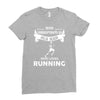 who loves running Ladies Fitted T-Shirt