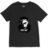 tupac (4x) V-Neck Tee