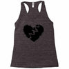 broken heart xxx black Racerback Tank