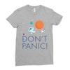 spacex don't panic in space Ladies Fitted T-Shirt