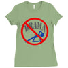 no drama Ladies Fitted T-Shirt