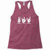 peace love rock funny Racerback Tank