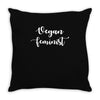 vegan feminist Throw Pillow