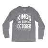 kings are born in october Long Sleeve Shirts