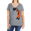 goku vs freeza 2 Ladies Curvy T-Shirt
