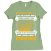 Sit In Church And Think About Fishing Ladies Fitted T-Shirt