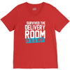 survived the delivery room it's a boy V-Neck Tee