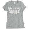 life short smile advice wisdom Ladies Fitted T-Shirt