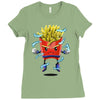 saiyan fries Ladies Fitted T-Shirt