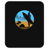 beach surfer silhouette birds sand waves palm Mousepad
