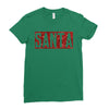 santa red glitter Ladies Fitted T-Shirt