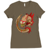 oh no not again Ladies Fitted T-Shirt