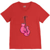 boxing gloves breast cancer V-Neck Tee