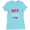 she thinks i'm crazy Ladies Fitted T-Shirt