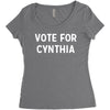 vote for cynthia Women's Triblend Scoop T-shirt