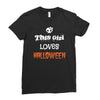 this girl loves halloween Ladies Fitted T-Shirt