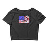 american flag peace Crop Top