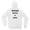 weekends coffee and dogs back Unisex Hoodie
