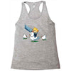 mighty hero atop a chicken Racerback Tank