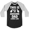 new daddy christmas funny 3/4 Sleeve Shirt