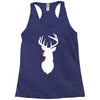 deer skull christmas Racerback Tank