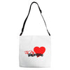 be my valentine 2 Adjustable Strap Totes