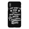 drink wine &amp; watch christmas movies iPhoneX Case