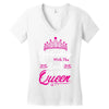 Celebrating With the 2nd Birthday Queen Women's V-Neck T-Shirt
