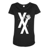 mgk t xx shirt flower black rose .. Maternity Scoop Neck T-shirt