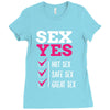 SEX YES HOT SEX SAFE SEX GREAT SEX Ladies Fitted T-Shirt
