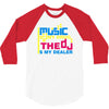 music is my drug 3/4 Sleeve Shirt
