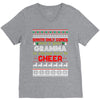 santa only comes once a year gramma is always here to cheer V-Neck Tee