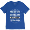 And 8th Day God Look Down So God Made A Libra Gu V-Neck Tee