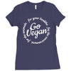 go vegan Ladies Fitted T-Shirt