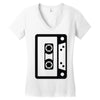 retro cassette Women's V-Neck T-Shirt