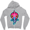 dubious disc Zipper Hoodie