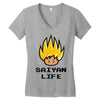 saiyan life Women's V-Neck T-Shirt