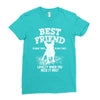 Best Friend Pug Ladies Fitted T-Shirt
