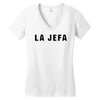 la jefa black Women's V-Neck T-Shirt