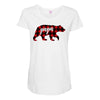 papa christmas bear Maternity Scoop Neck T-shirt
